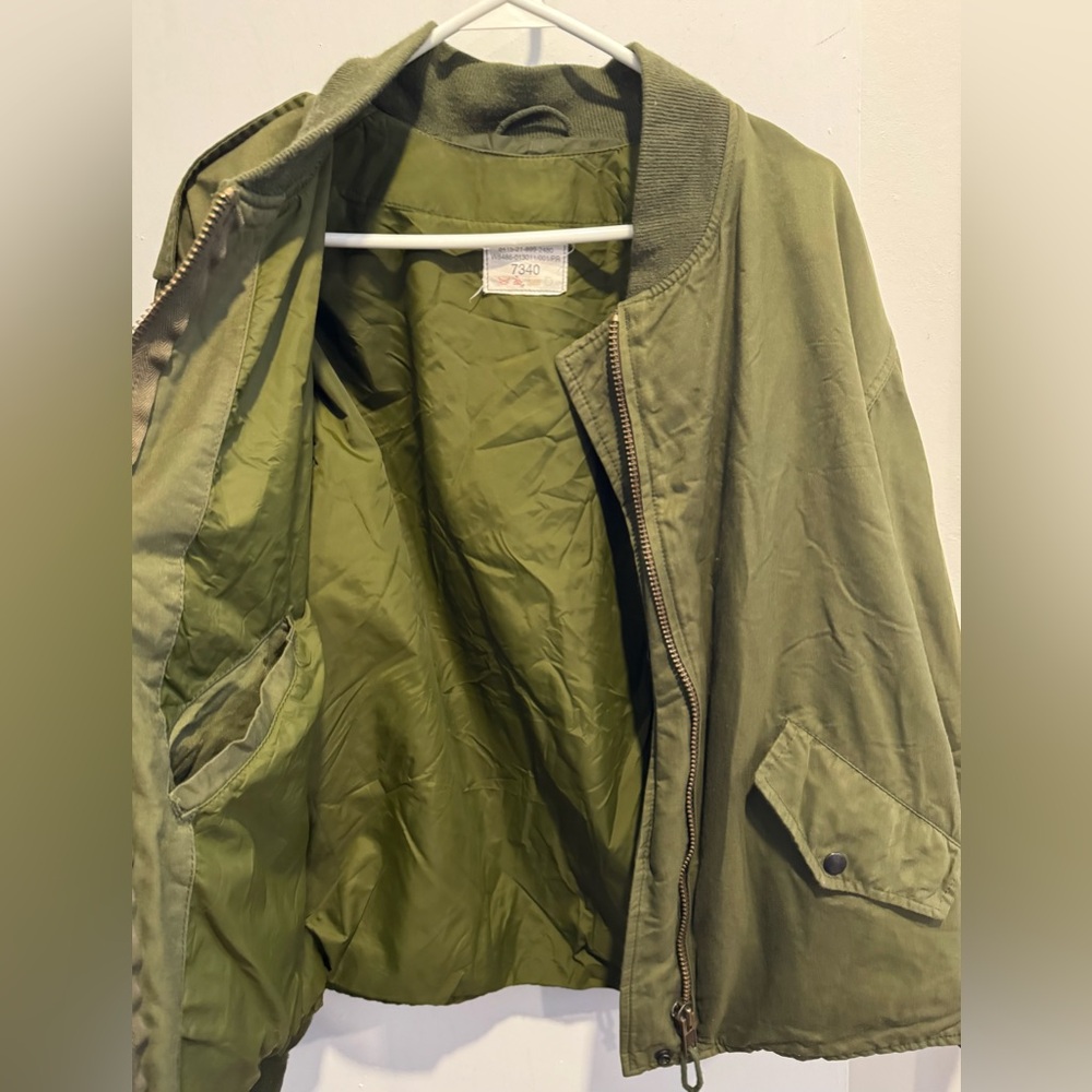 Vintage Canadian Armed Forces combat vehicle crew jacket spring fall bomber M/L